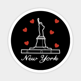 New York City NYC with Heart Love Summer Travel Vintage Magnet